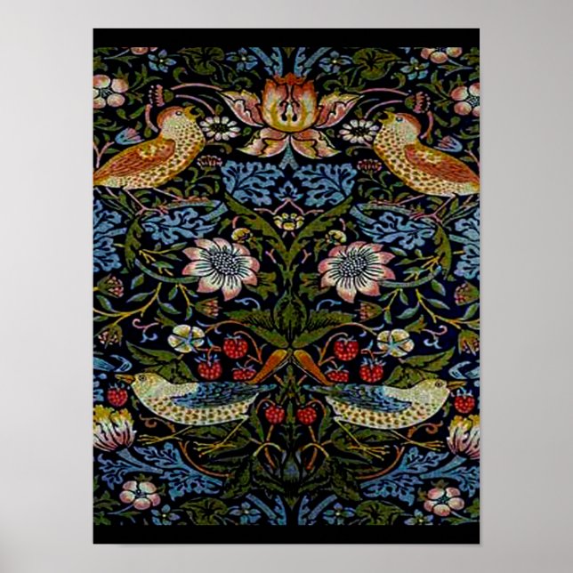 Poster William Morris belo padrão, art nouveau, vin (Frente)