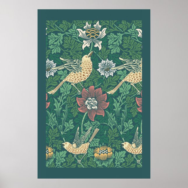 Poster William Morris 'Bird and Anemone Chintz' (Frente)