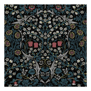 Pôster William Morris Blackthorn Floral Art Nouveau