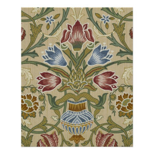 Pôster William Morris Brocade Floral Wallpaper Padrão