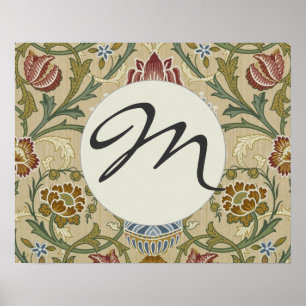 Pôster William Morris Brocade Floral Wallpaper Padrão