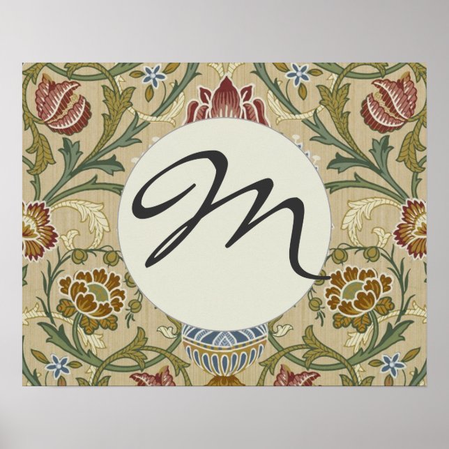 Pôster William Morris Brocade Floral Wallpaper Padrão (Frente)