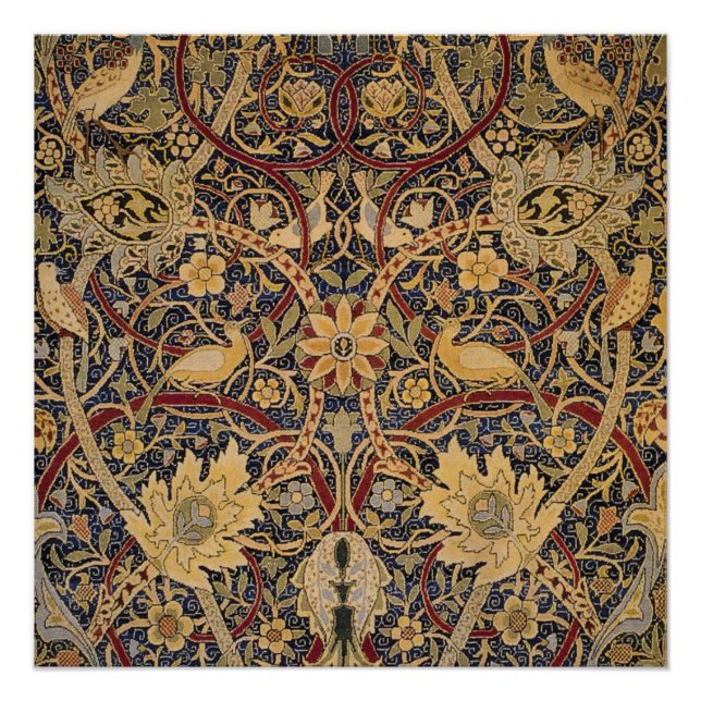 Pôster William Morris Bullerswood Faux Tapeçaria (Frente)
