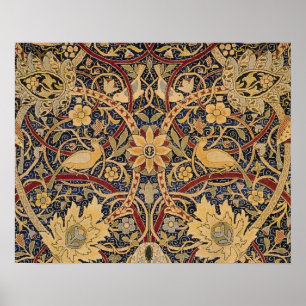 Pôster William Morris Bullerswood Faux Tapeçaria