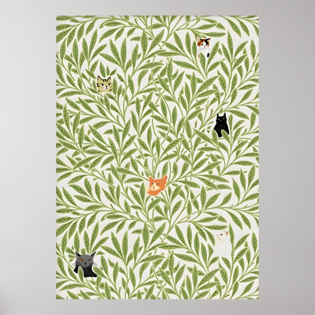 Poster William Morris Cat (Frente)