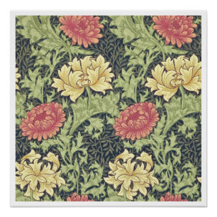 Pôster William Morris Chrysanthemum Vintage Arte Floral