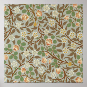 Pôster William Morris Clover Flower Art Pattern