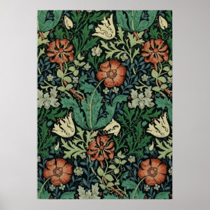 Poster William Morris Compton Floral Art Nouveau Pattern