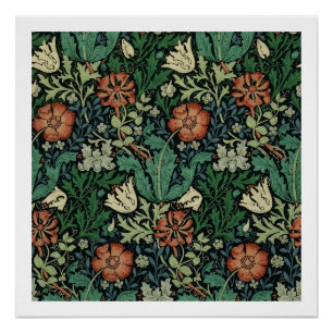 Pôster William Morris Compton Floral Art Nouveau Pattern