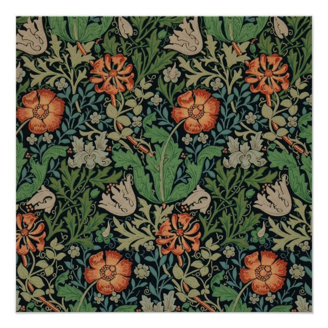 Pôster William Morris Compton Wallpaper Classic (Frente)