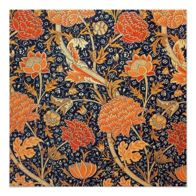 Pôster William Morris Cray Floral Art Nouveau Pattern (Frente)