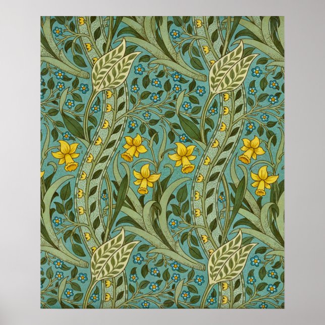 Poster William Morris Daffodil Floral Pattern Classic (Frente)