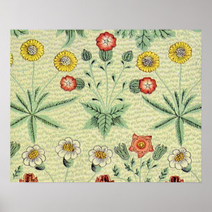 Poster William Morris Daisy Floral Wallpaper Padrão