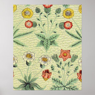 Poster William Morris Daisy Floral Wallpaper Padrão