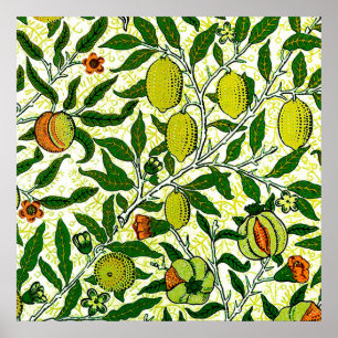 Pôster William Morris Exotic Fruta, Lemon Yellow