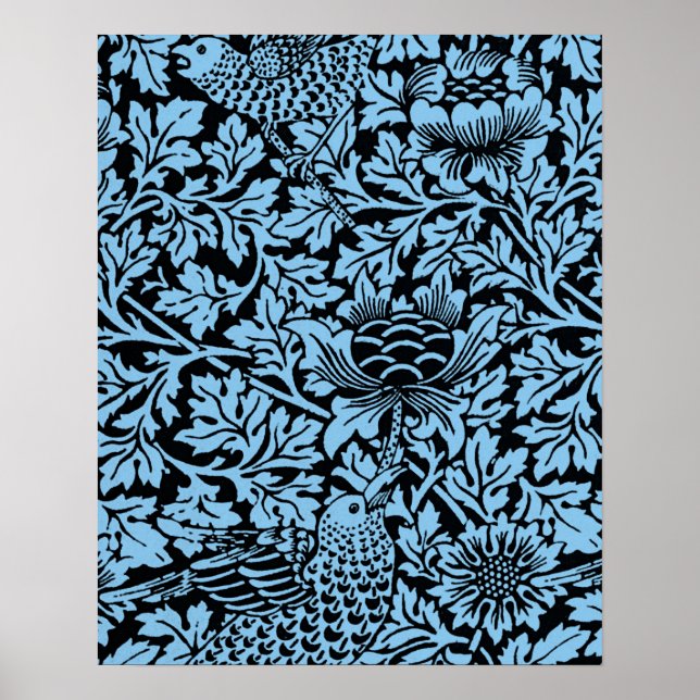 Pôster William Morris Floral Pattern Bird Anenome (Frente)