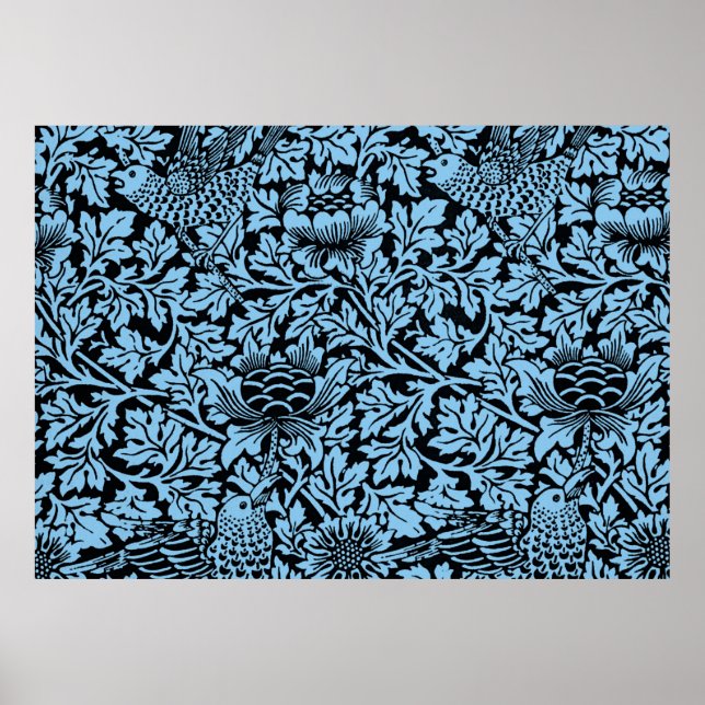 Pôster William Morris Floral Pattern Bird Anenome (Frente)