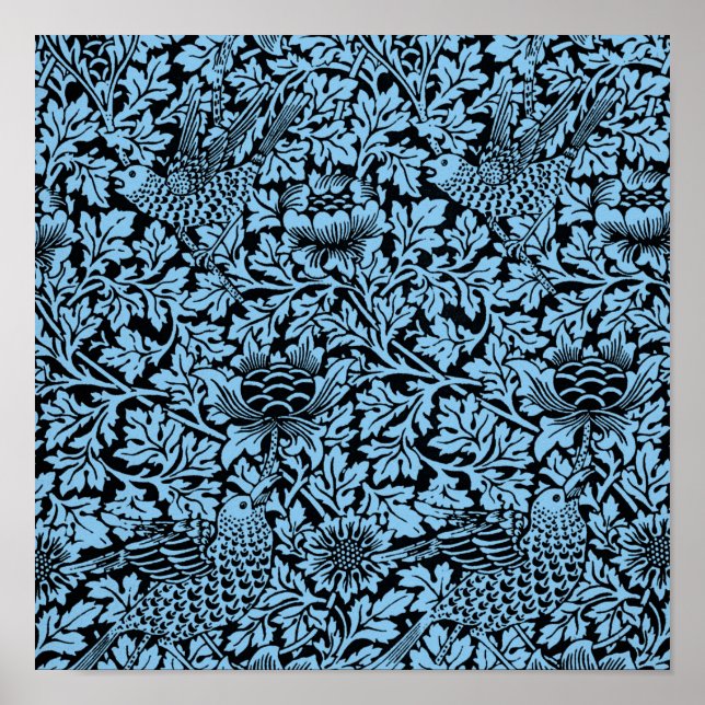 Poster William Morris Floral Pattern Bird Anenome (Frente)