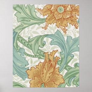 Pôster William Morris Floral Pattern Solteiro Stem