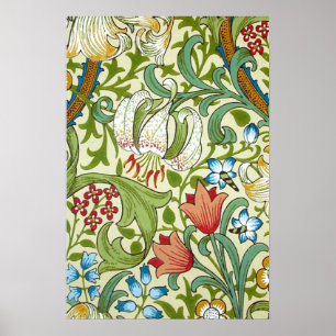 Poster William Morris Garden Lily Wallpaper Fine Art