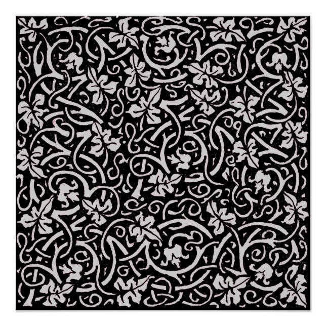 Pôster William Morris Grapevine Vine Leaf Patterno (Frente)