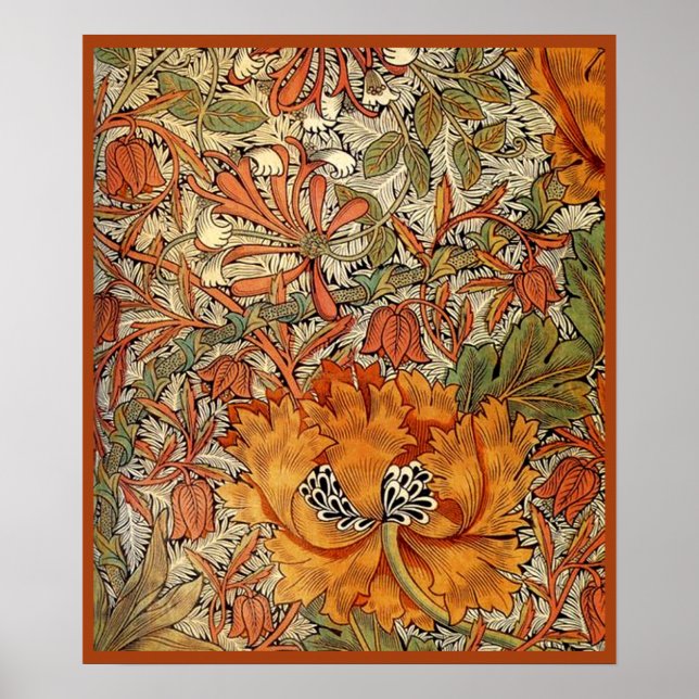 Pôster William Morris Honeysuckle (Frente)