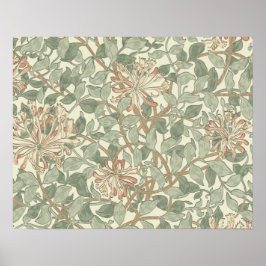 Poster William Morris Honeysuckle Flower Wallpaper