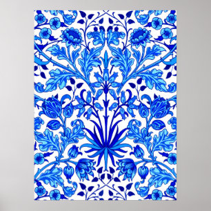 Poster William Morris Hyacinth Impressão, Cobalto Azul e