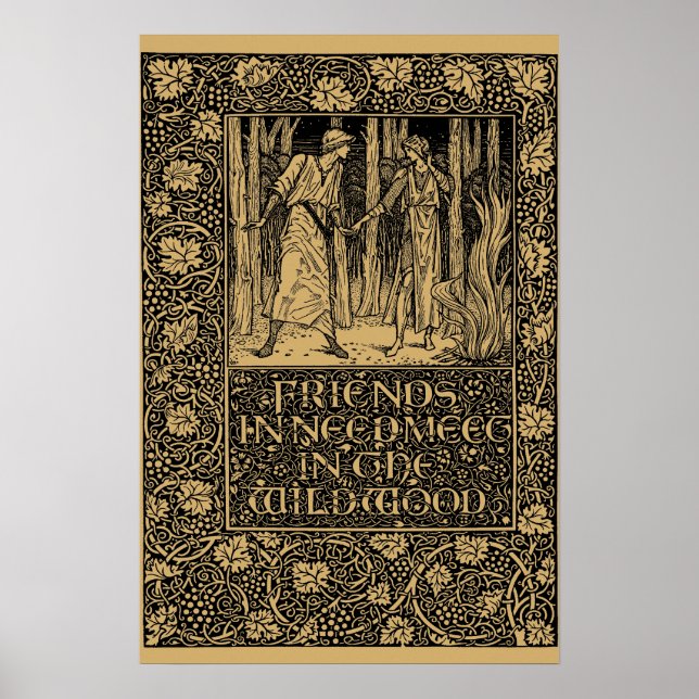 Pôster William Morris Kelmscott Press página 1896 (Frente)