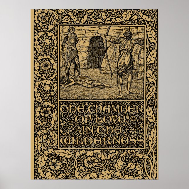 Pôster William Morris Kelmscott Press página 1896 (Frente)