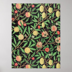 Poster William Morris Lemon Pattern Victorian Design