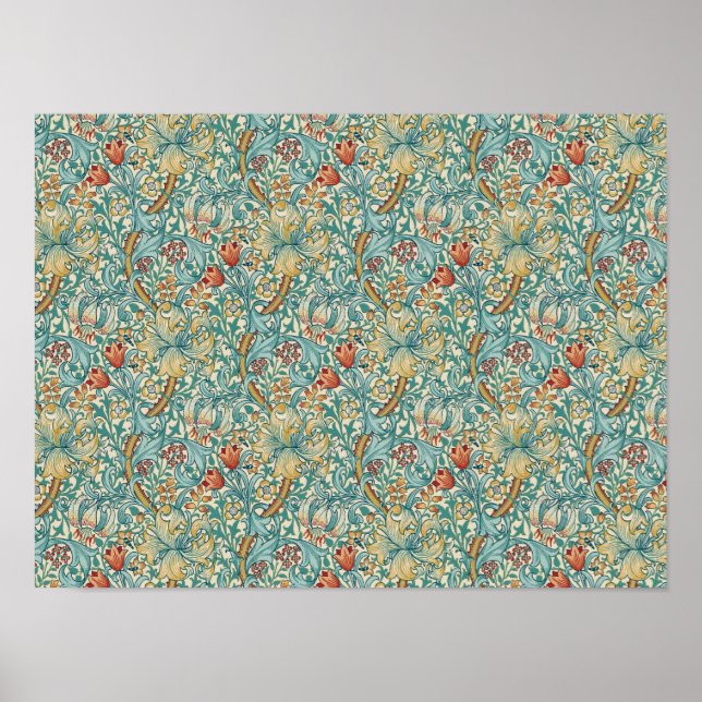 Poster William Morris "Lírio Dourado" 3 (Frente)