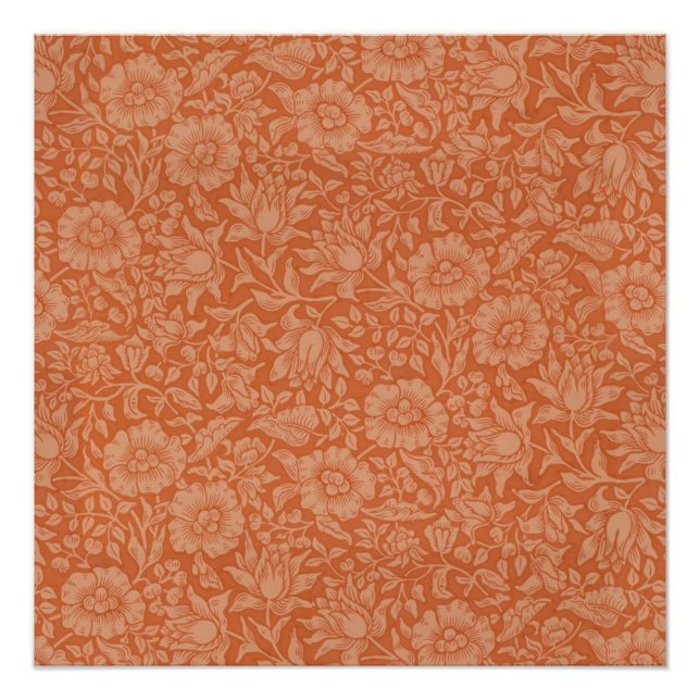 Pôster William Morris Mallow Floral Wallpaper Design (Frente)