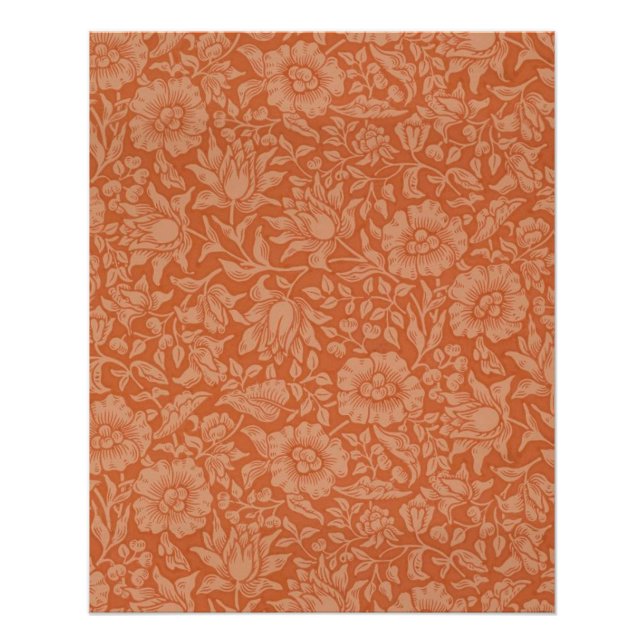Pôster William Morris Mallow Floral Wallpaper Design (Frente)