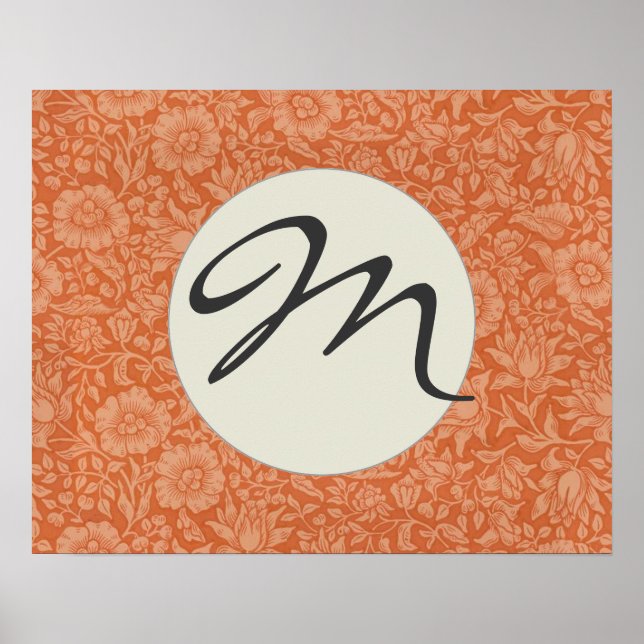 Pôster William Morris Mallow Floral Wallpaper Design (Frente)