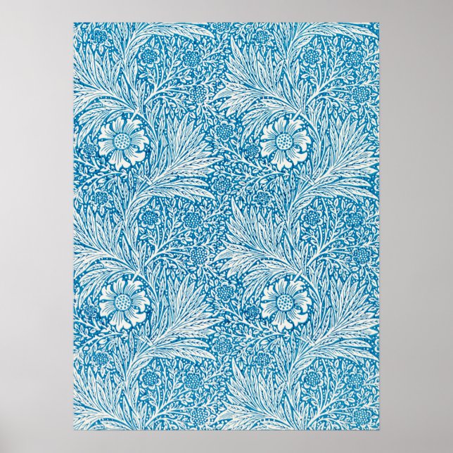 Poster William Morris Marigold 1875 Design de padrão (Frente)