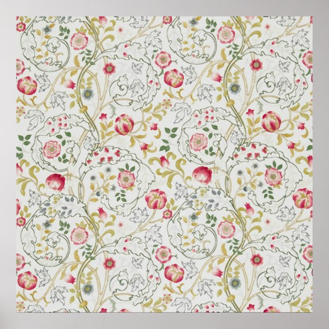 Poster William Morris - Mary Isabel Embroidery Design (Frente)