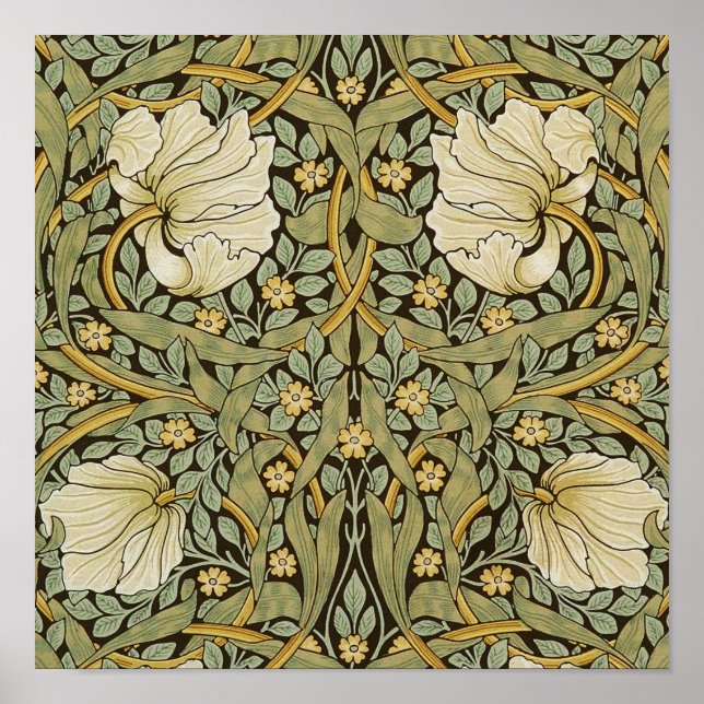 Pôster William Morris Pimpernel Vintage Pré-Raphaelite (Frente)
