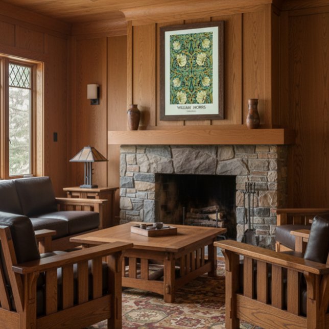 Pôster William Morris Pimperrnel Mission Style (Criador carregado)