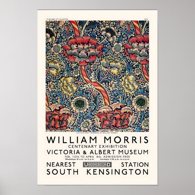 Poster WILLIAM MORRIS Print, Victoria and Albert Museum  (Frente)