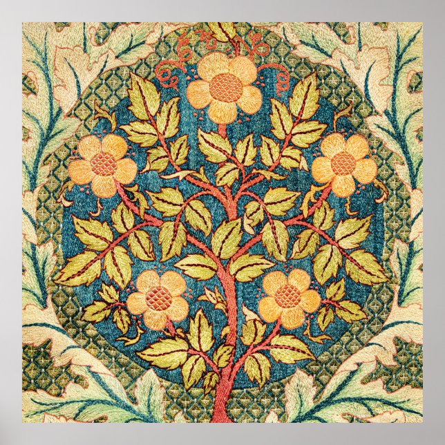Poster William Morris Rosa Wreath (Frente)