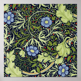Pôster William Morris Seaweed Flor Antiquado