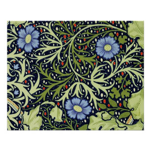 Pôster William Morris Seaweed Flor Antiquado