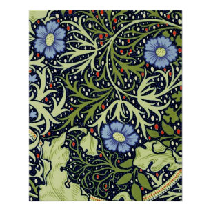 Pôster William Morris Seaweed Flor Antiquado