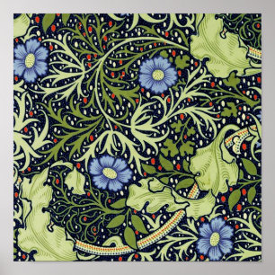 Pôster William Morris Seaweed Wallpaper Padrão