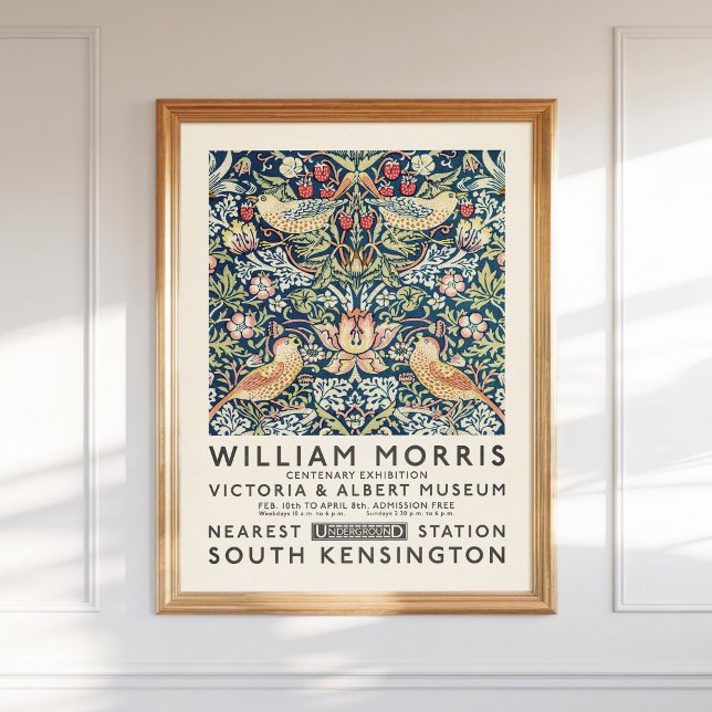 Poster William Morris Strawberry Thief Art Exhibition  (Criador carregado)