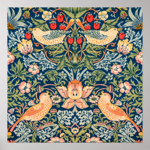 Poster William Morris Strawberry Thief Design