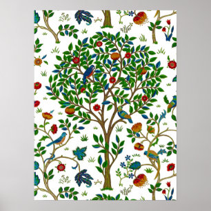 Pôster William Morris Tree of Life Standard, Green & Mult