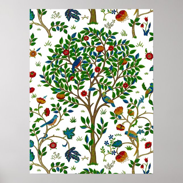 Pôster William Morris Tree of Life Standard, Green & Mult (Frente)