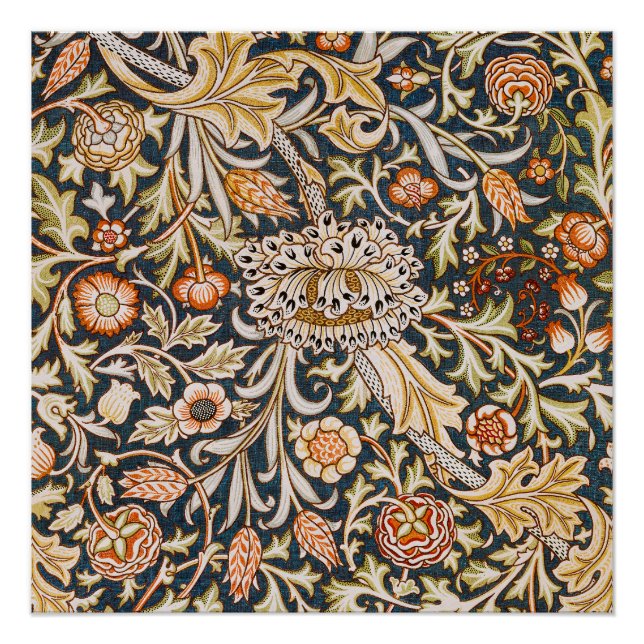 Pôster William Morris Trent Garden Flower Pattern Classic (Frente)